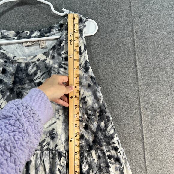 LOGO by Lori Goldstein Petite Sleeveless Tiered Dress Black,Petite X-Small - Picture 8 of 11